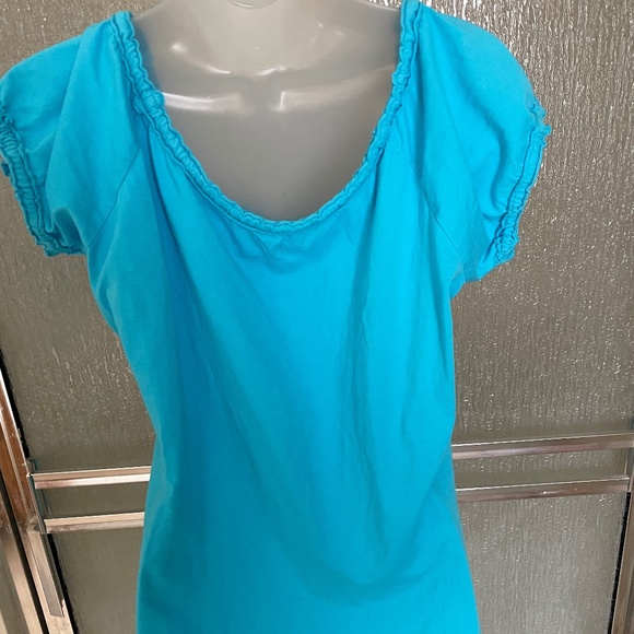 Adobe Rose • Vintage Top,cotton,  blue, size L - Picture 4 of 6